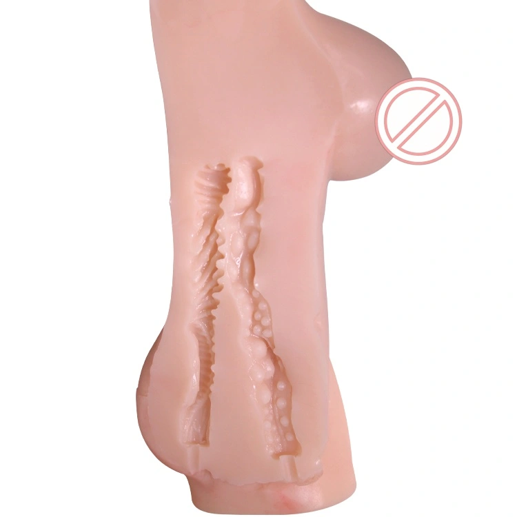 Realistisk simuleret intim del modelleret solid halvkrop intelligent TPE dukke mandlig masturbator vandtæt hul vagina/anus voksen情趣用品-BJD-A015-J