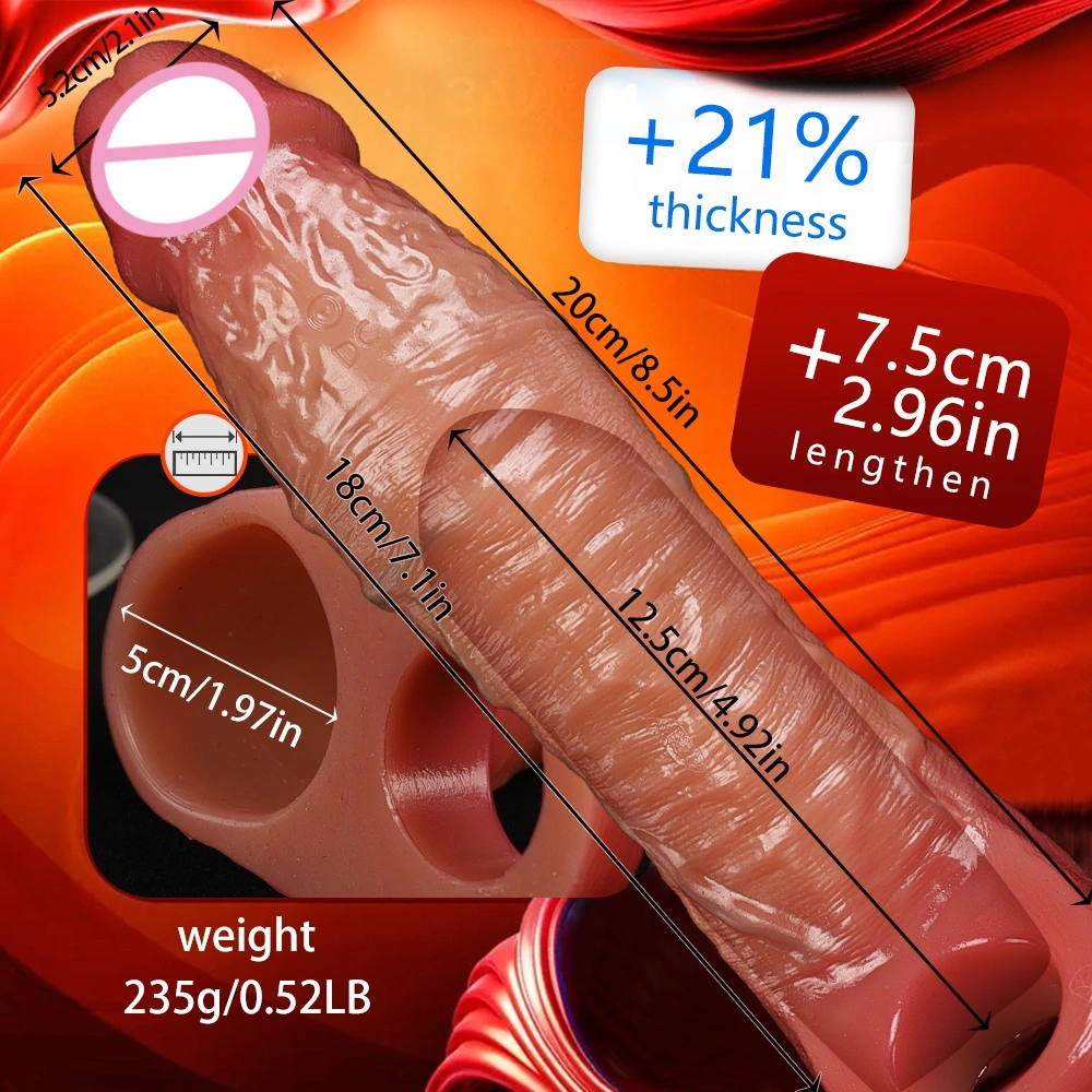Silicone herbruikbare penishoes verlenger condoom sexspeelgoed mannelijke penishoes LM-CT612-1
