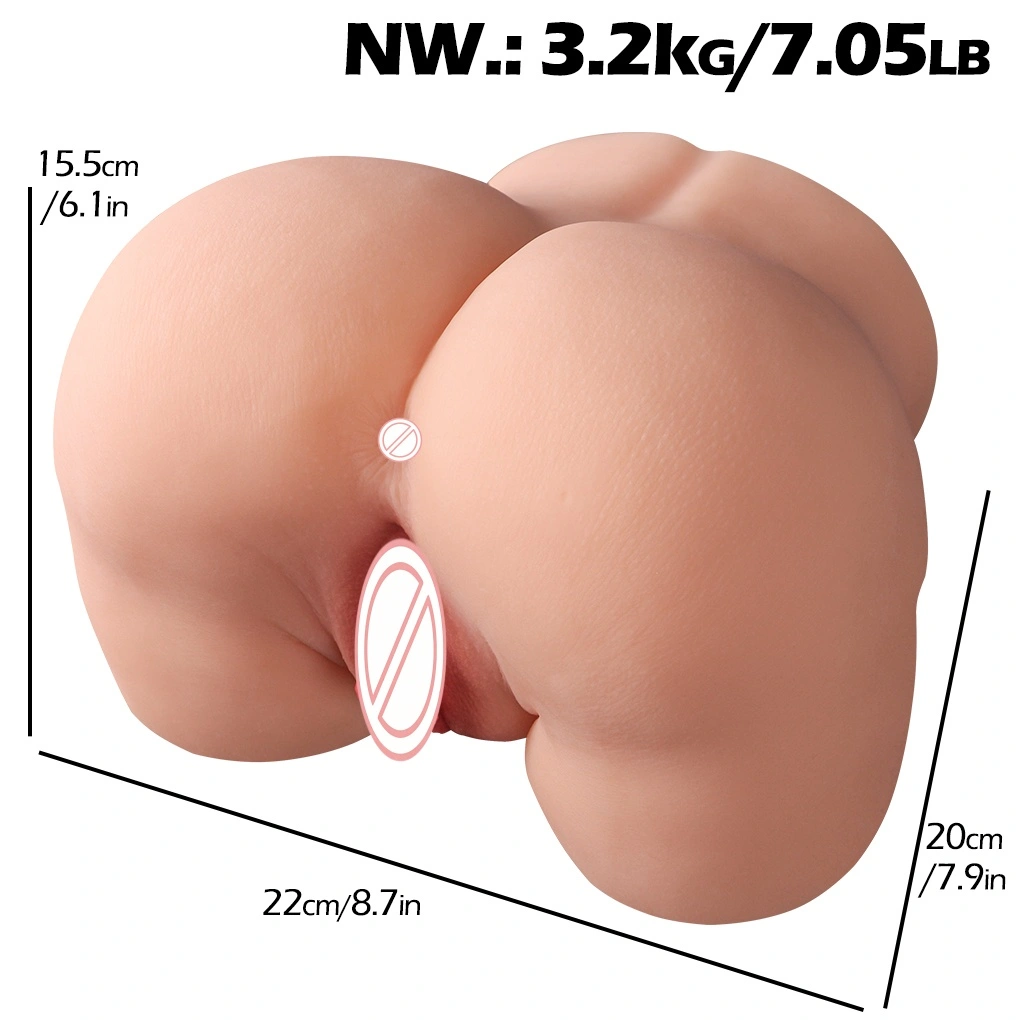 Butt sexlegetøj Kunstig røv masturbationsmøbel Dobbeltdyb røvmodel TPE-vaginaanus-slidsåbning nøjagtig model - BJD-F009