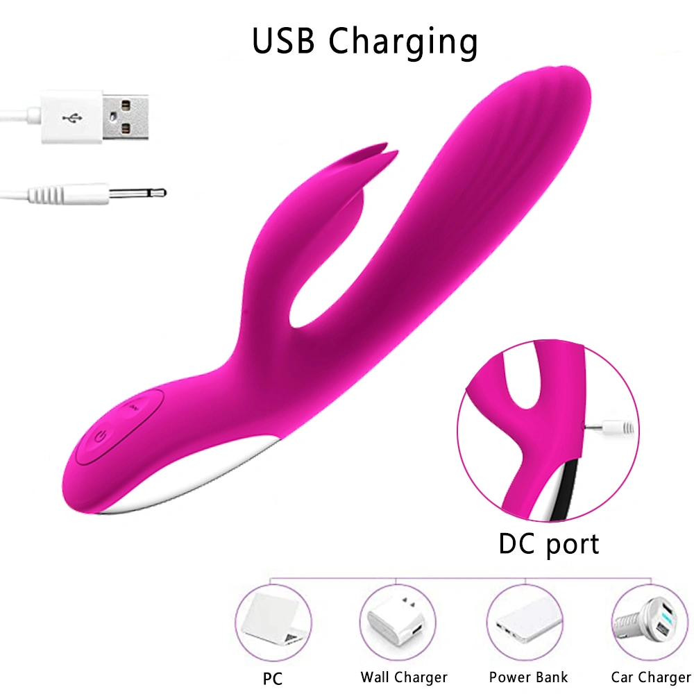 Kaksin viritinmassaa G-pistokkeen stimuloiva fakuvesiti vedenpitävä USB-latautettava aikuinen naisen sukupuolilelu 10 nopeusastetta GM-197-2