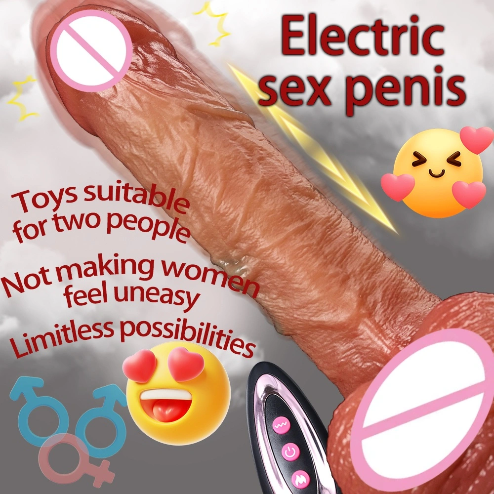 Bestseller vloeibare silica gel grote dildoon telescopische verwarmde kunstmatige penis vrouwelijk sekstoestel LM-A086-2