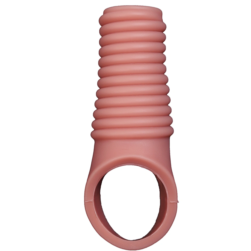 Zachte silica gel penis cover, paardenvormige dildo cover, erotische lange penis cover, penis verlenger, erotische producten voor mannen LM-D826