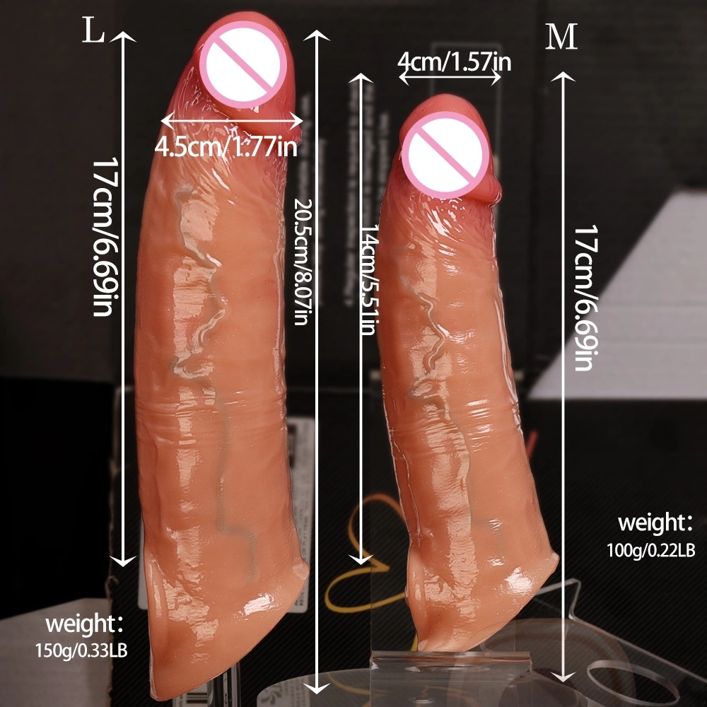 Penislatex Dragon Condoms Heren herbruikbare siliconen holle ringvormige dildo hoes Heren condoom LM-D802