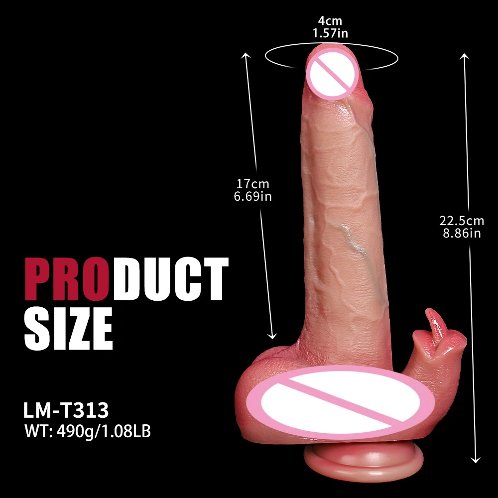 Realistische vibrerende dildo, telescopische vibratie, wiebelfunctie met verwarming, sterke zuignap, grote dildo, voor vrouwen, LM-A313-2