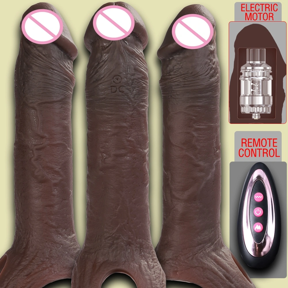 Mannelijke silica gel penis cover verlengd en versterkt hol zacht vlees realistische condoom LM-CT611-2