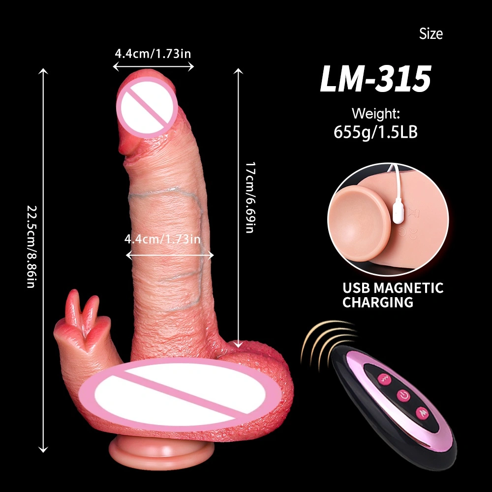 Silicone dildo waterdichte draagbare volwassen krachtige zuignap realistische simulatiedildo zachte vrouwelijke masturbatie seksueel speelgoed LM-A315-2