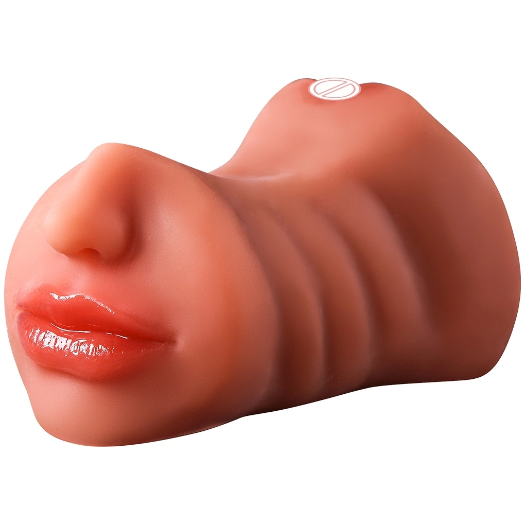 TPE-vliegtuigbeker tarwebruin diepe keel elastisch geurloos realistische fellatio-onanisme sexspeeltje HXR-BJD-B030
