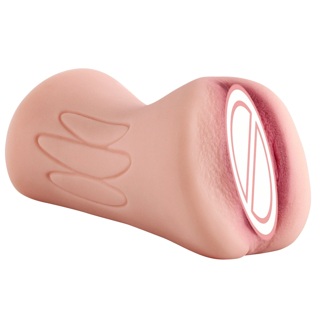 Dual-channel Tpe-simulatie vagina realistische vulva mini flesje mannelijk vagina volwassene erotische producten masturabiebeker-BJD-B043