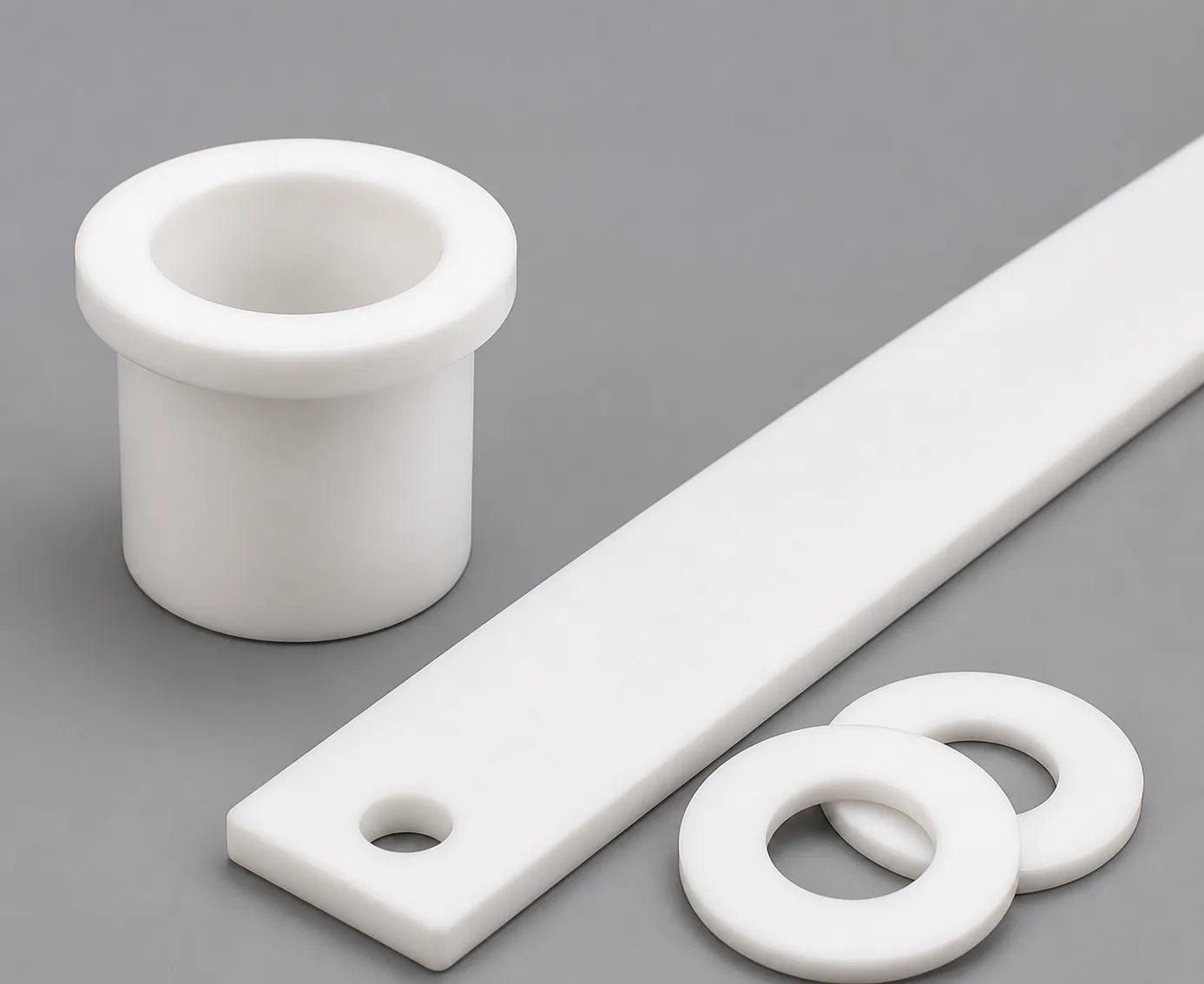 Custom PTFE Bearings & Slide Plates | Low-Friction Fluoropolymer Bushings