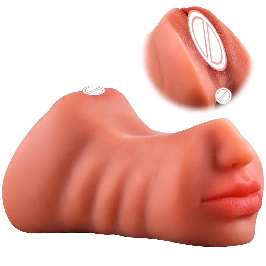 TPE-vliegtuigbeker tarwebruin diepe keel elastisch geurloos realistische fellatio-onanisme sexspeeltje HXR-BJD-B030