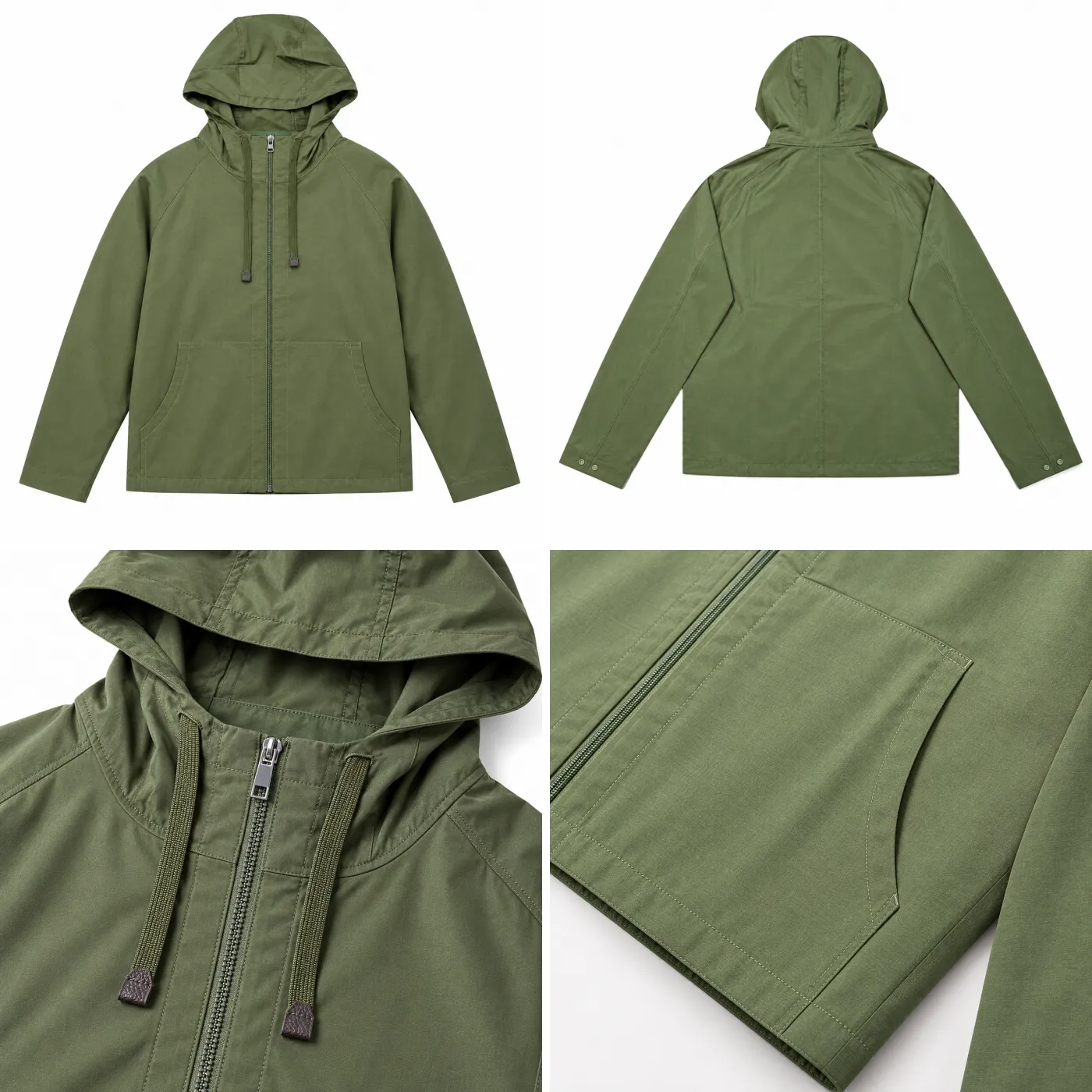 Kired Men's Hooded Zip Jacket Coat