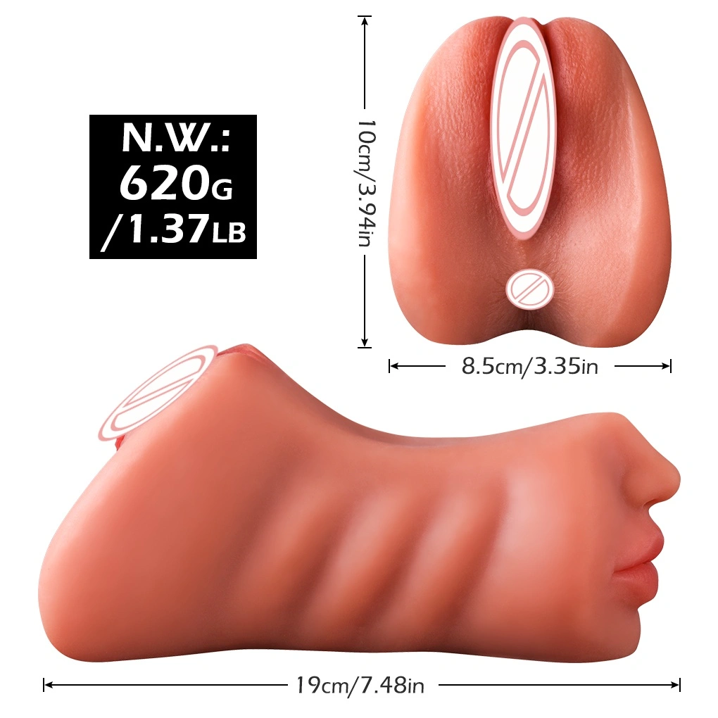 TPE-vliegtuigbeker tarwebruin diepe keel elastisch geurloos realistische fellatio-onanisme sexspeeltje HXR-BJD-B030