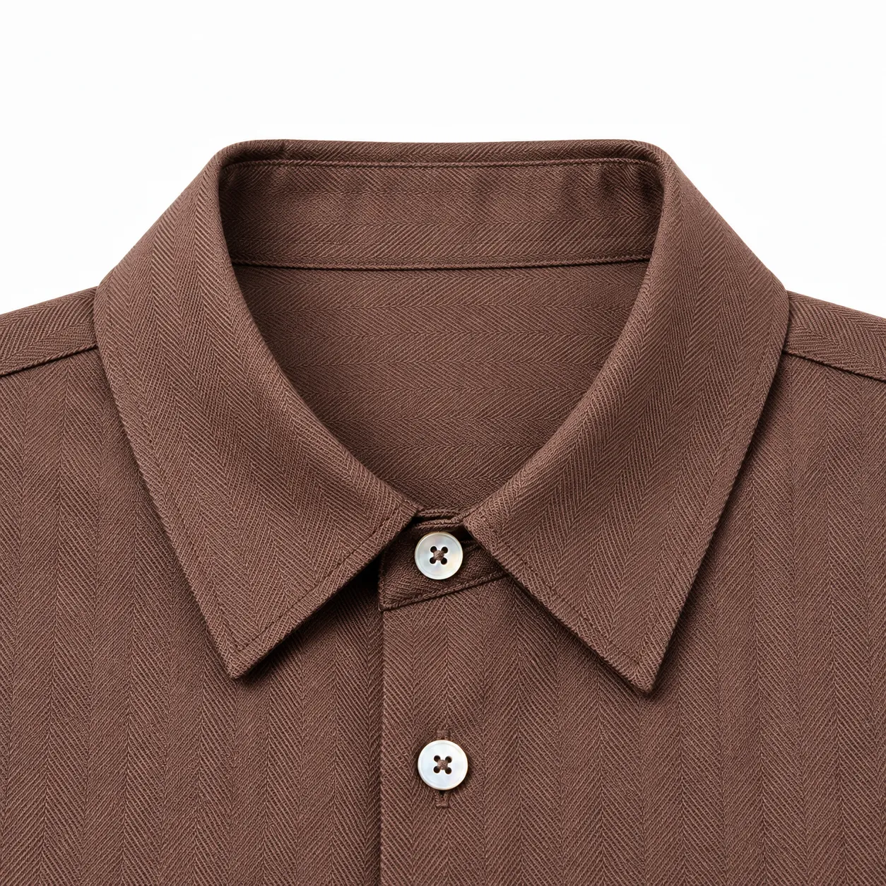 Kired Men's Lyocell Linen Herringbone Shirt