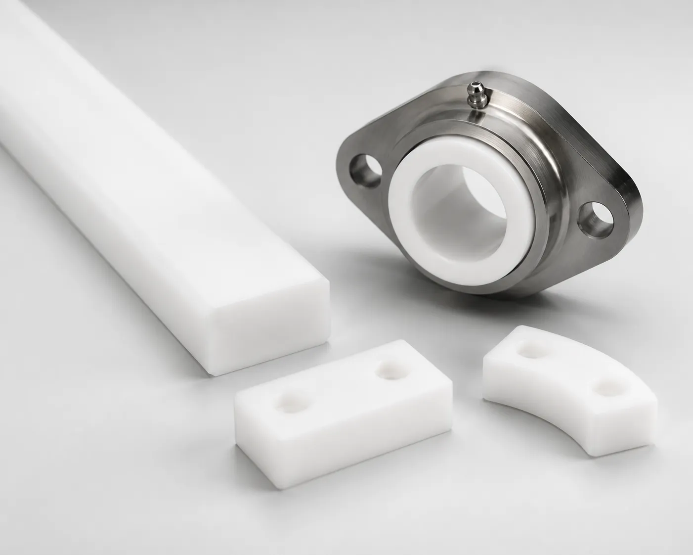 Custom PTFE Bearings & Slide Plates | Low-Friction Fluoropolymer Bushings