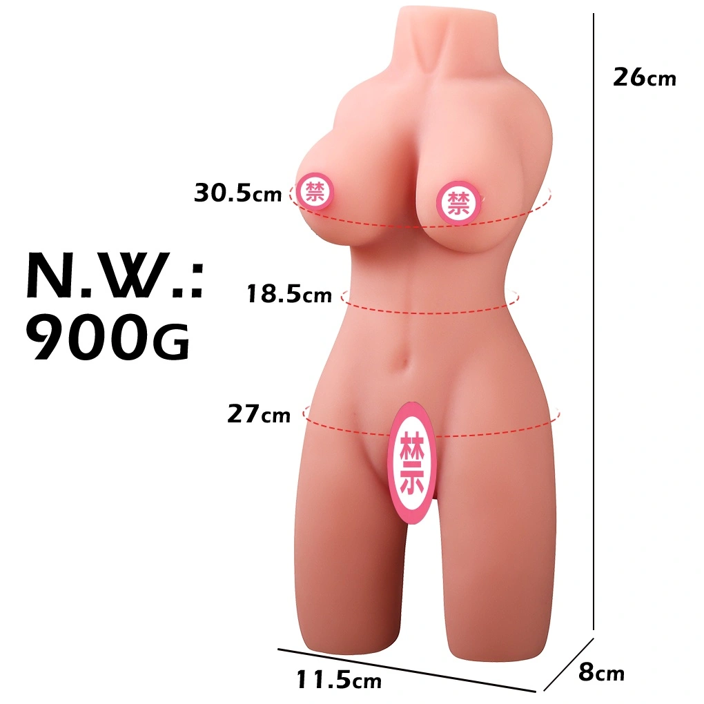 Real Doll Realistic Private Parts Molded Solid Half-Body Intelligent TPE Doll Male Masturbator Waterproof Hole Vagina/Anus Adult Sex Toy-BJD-A027-J