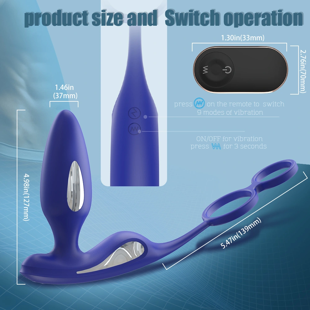 Oplaadbare afstandsbediening anale vibrator anale plug prostaatmassageapparaat sexspeelgoed voor mannen monster HXR IPX7 waterdicht S-S426