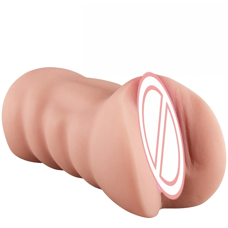 Mannelijke driekanaals omgekeerde dubbele kop TPE vliegtuigbeker masturbator met tongtanden echt sexy veilige seksuele volwassen product - BJD - B047