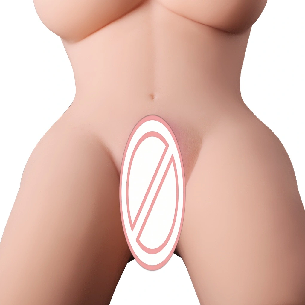 Boneca de silicone para adultos masculinos, design de metade do corpo com vagina e ânus insercíveis, boneca de silicone realista e à prova d'água - BJD - A063J
