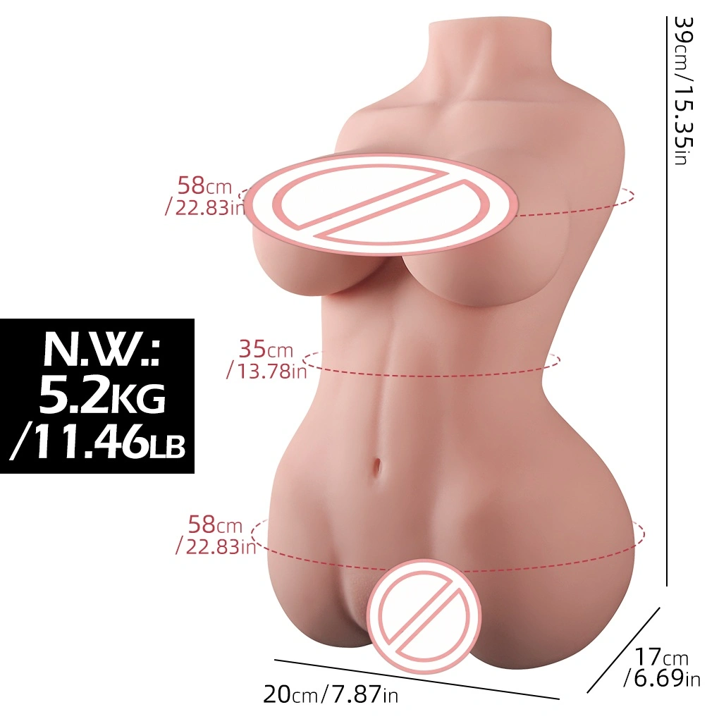 Halfbody TPE reverse model sexdoll, grote bilontwerp, handmatige fles, geschikt voor mannelijke masturbatie-BJD-A038-2J
