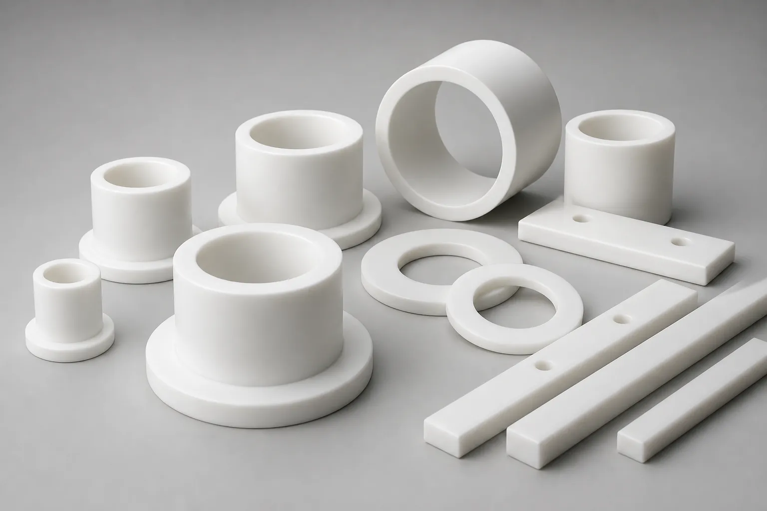 Custom PTFE Bearings & Slide Plates | Low-Friction Fluoropolymer Bushings