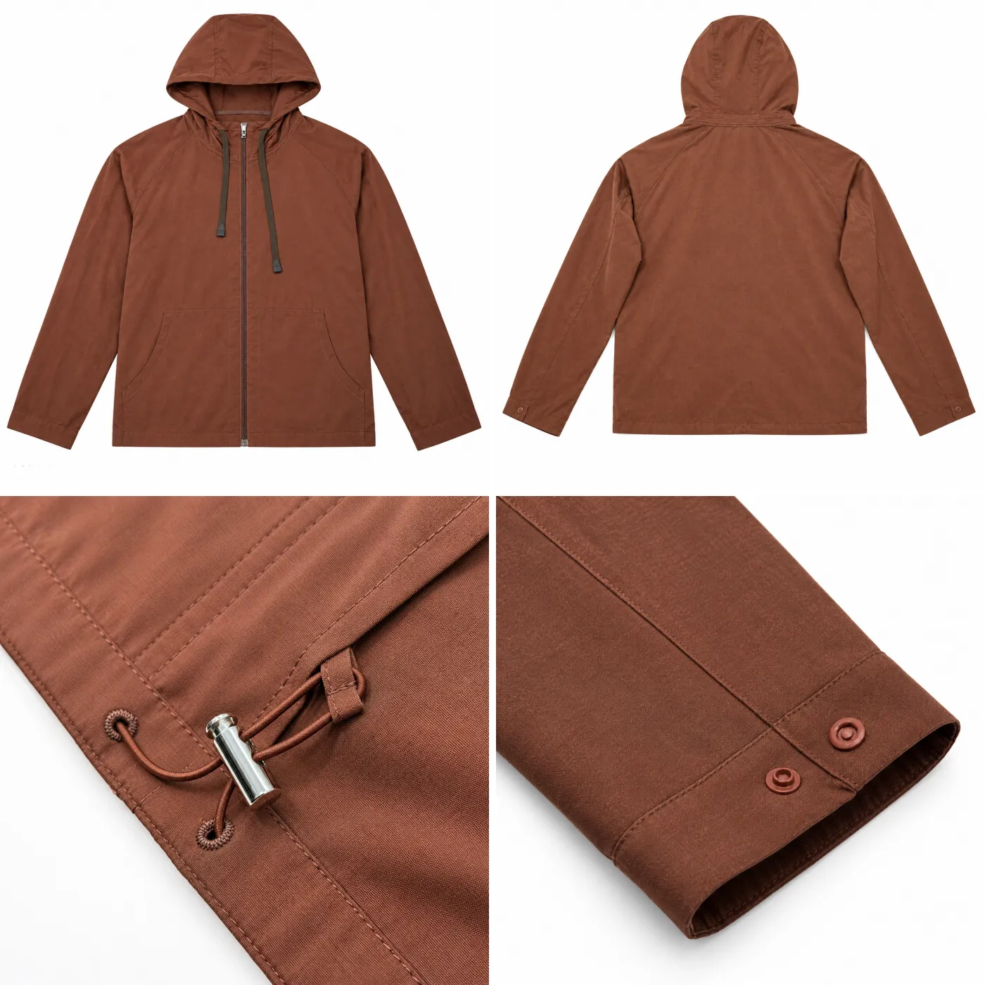 Kired Men's Hooded Zip Jacket Coat