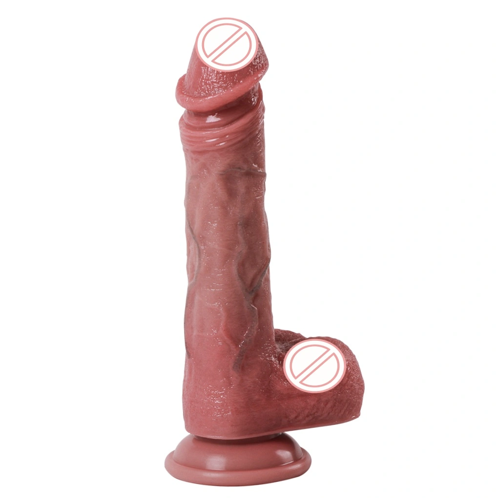 Vibrator cu silicone lichid, penis fals realist, jucarie sexuală pentru femei, stimulator penis fals vibrator, jucarie sexuală - HXR-BJD-E003-J