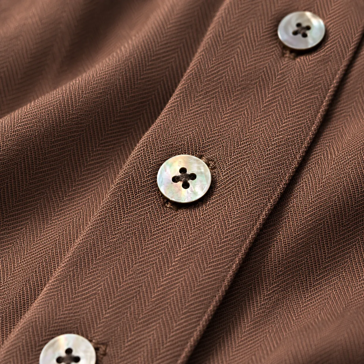 Kired Men's Lyocell Linen Herringbone Shirt