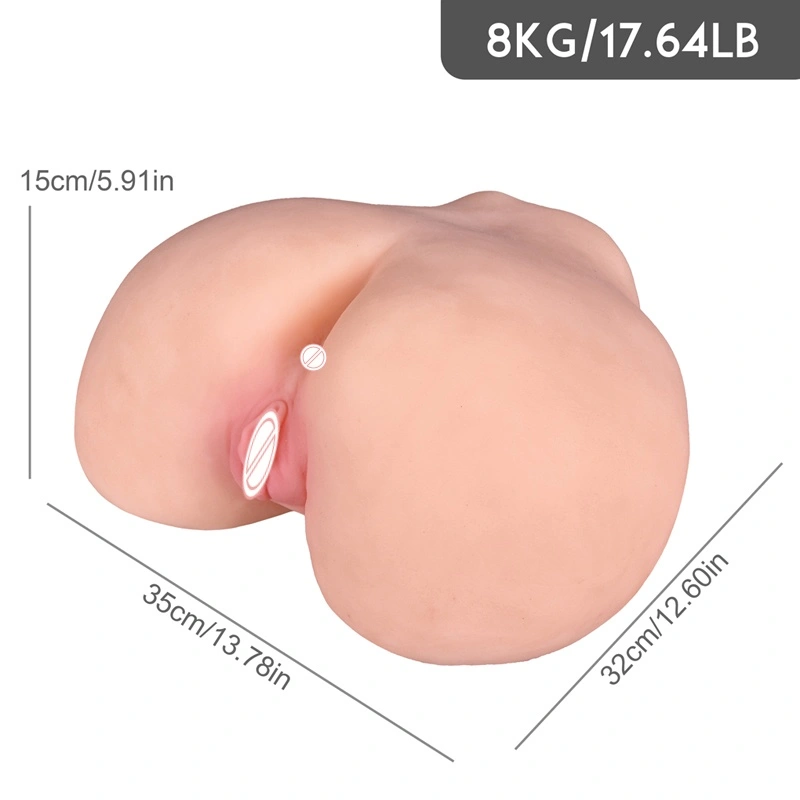 Kønslegetøj til røv TPE vandtæt hvid hud røvtrunk kønslegetøj stor røv realistisk vagina anus mandlig kønslegetøj-BJD-F055