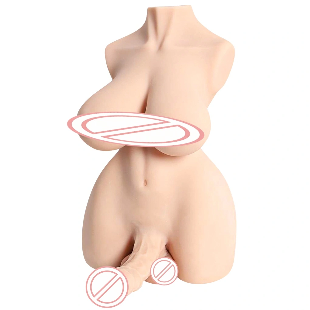 Realistisk transpersonlig torsokønnleg leke - silikonekropp, store bryster, innebygd penis, egnet for menn og par - BJD-D008