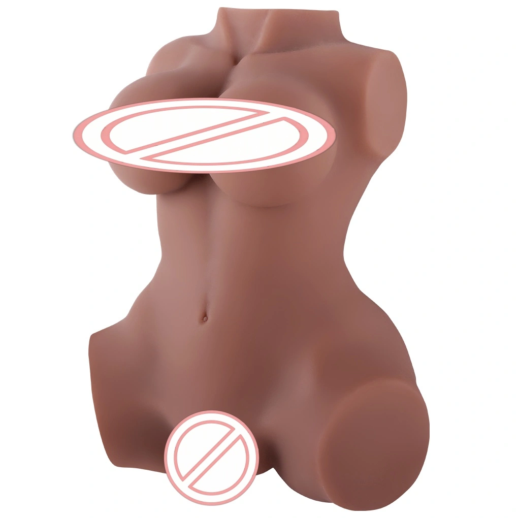 Patung seks faraj TPE realistik, reka bentuk separuh badan punggung besar, 100% kalis air, kulit coklat, 100 cm, sesuai untuk masturbasi lelaki-A004-J