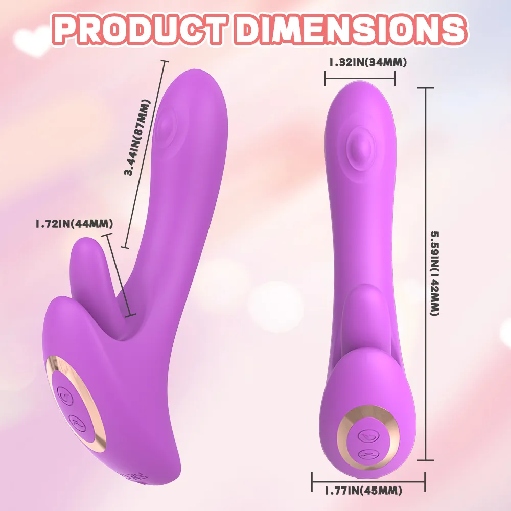 Dubbele motor siliconen clitoris stimulator voor private label levering S-S486