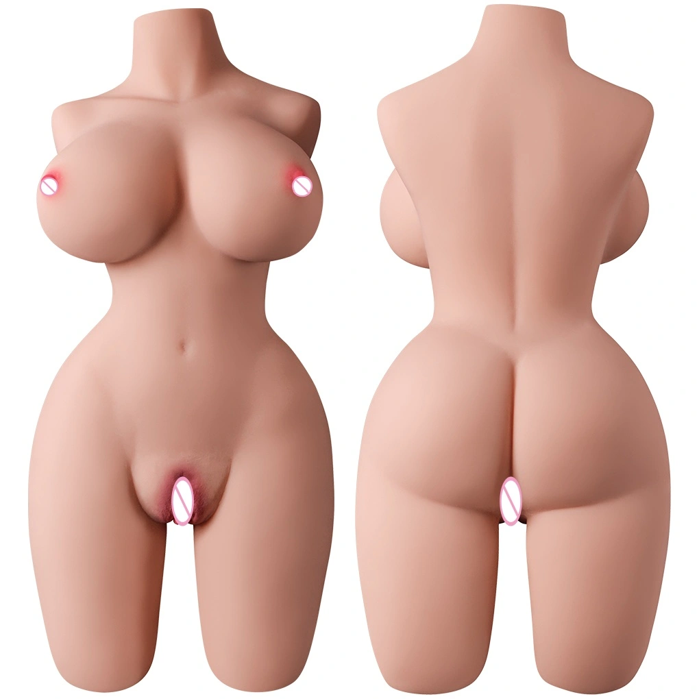 Manlijke volwassen seksdoll, halfhoofdontwerp met invoegbare vagina en anus, realistische full-body silicaanse seksspeelgoed BJD-A062-3