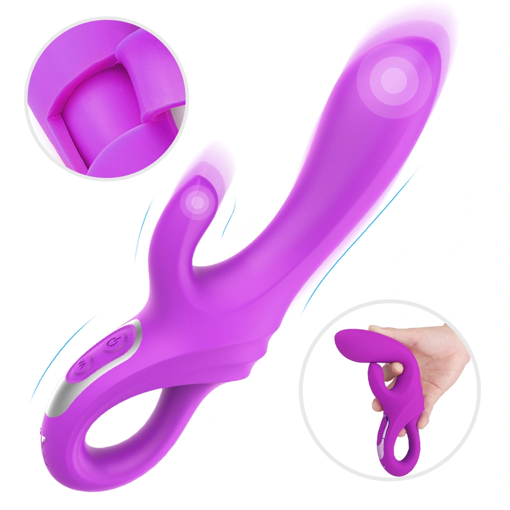 Kliitoristimulaattori kahden moottorin silikoni-dildo-vibraattori vesitiivis IPX7 HXR-brändin naisten seksituotteet S-S139