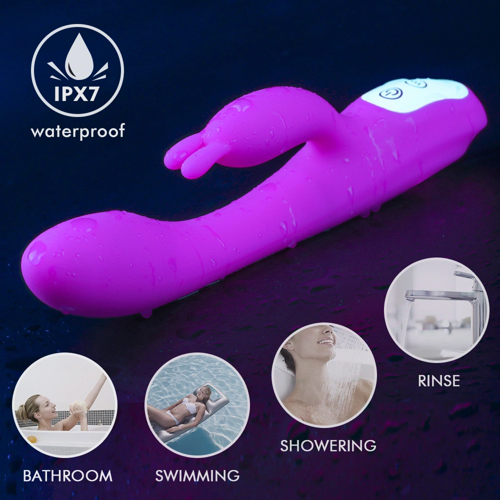 Kliitoristimulaattori kaksimoottorinen silikoni-dildo vibrattori naisten seksituotteet S-S103
