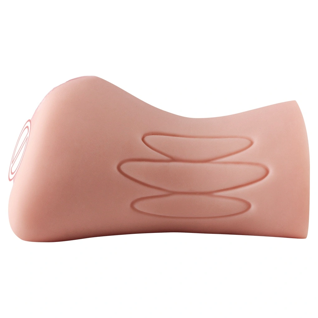Dual-channel Tpe-simulatie vagina realistische vulva mini flesje mannelijk vagina volwassene erotische producten masturabiebeker-BJD-B043