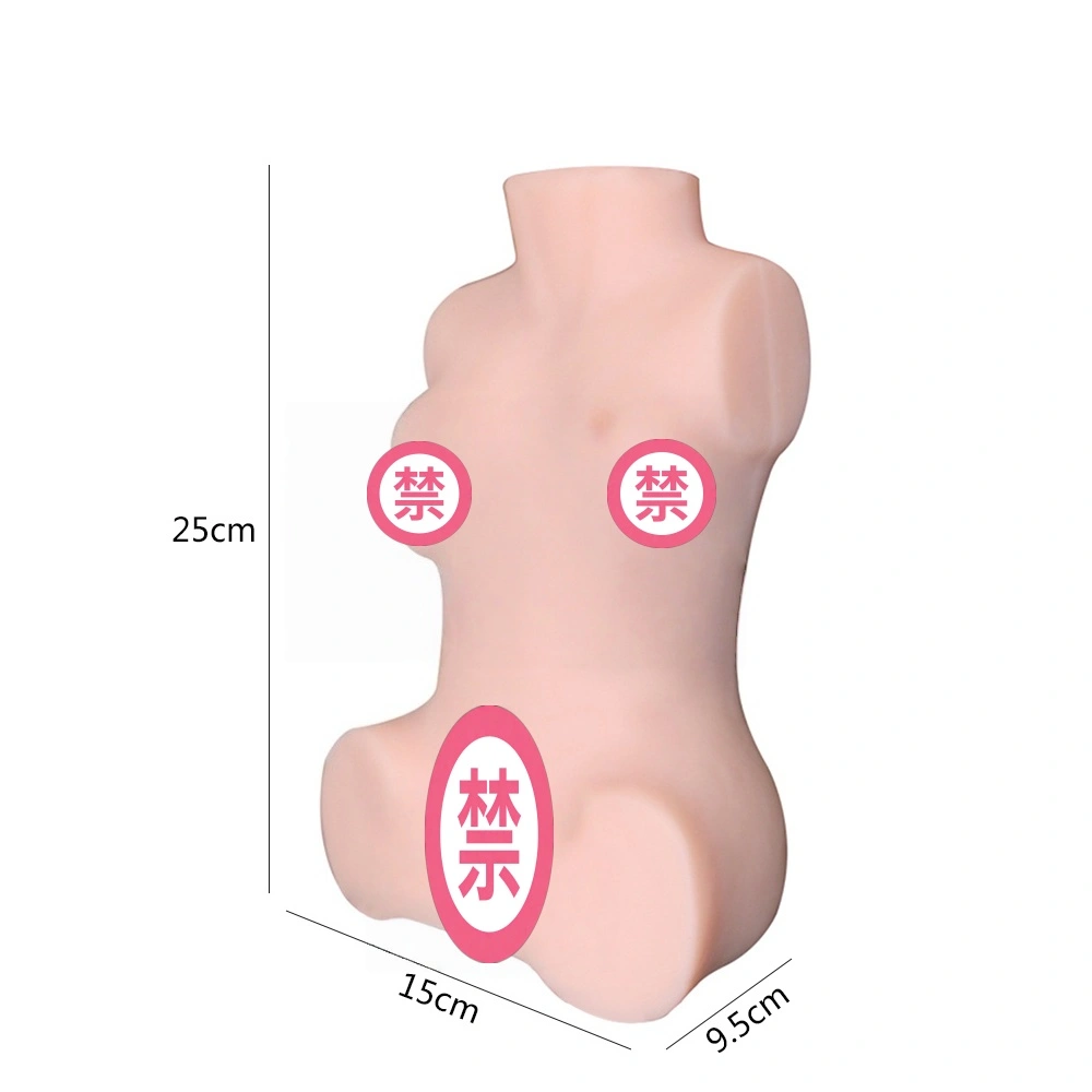 Egentlig halvkropps silikondukk, fast røv, realistisk vagina og anus, store bryster, sexdukk, egnet for mænd BJD-A032