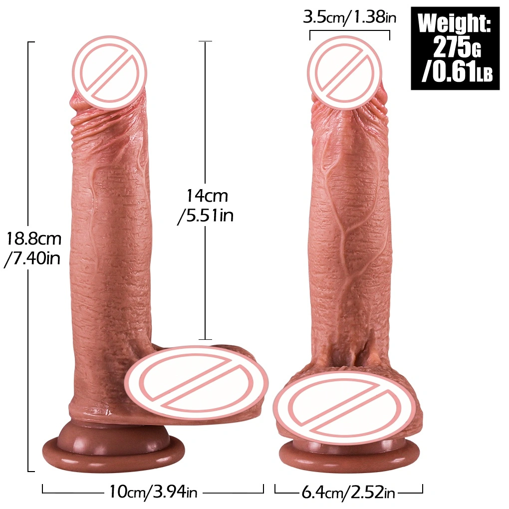 Likvide silikoni-todellinen dildovibraattori naisten seksilelu etäohjattava vibraatio-dildo stimulaattori seksilelu -BJD-E024-2