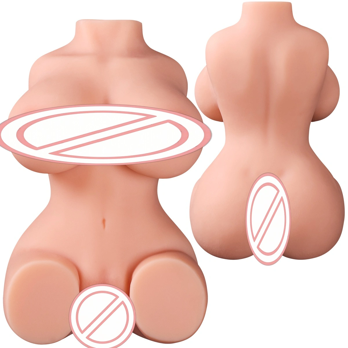 Ny type halvkrops masturbationspude med realistisk stor røv. TPE-materiale legetøj til mænds masturbation - A011-J