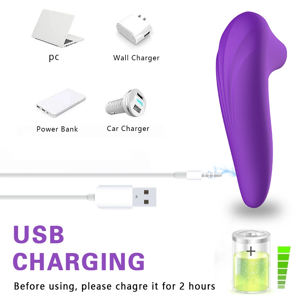 10-vaihteinen vesitiivis vibratoivainen klitorisstimulointilaitteisto imuaukon massoinnin vasara naisten intiimihoitolaite USB