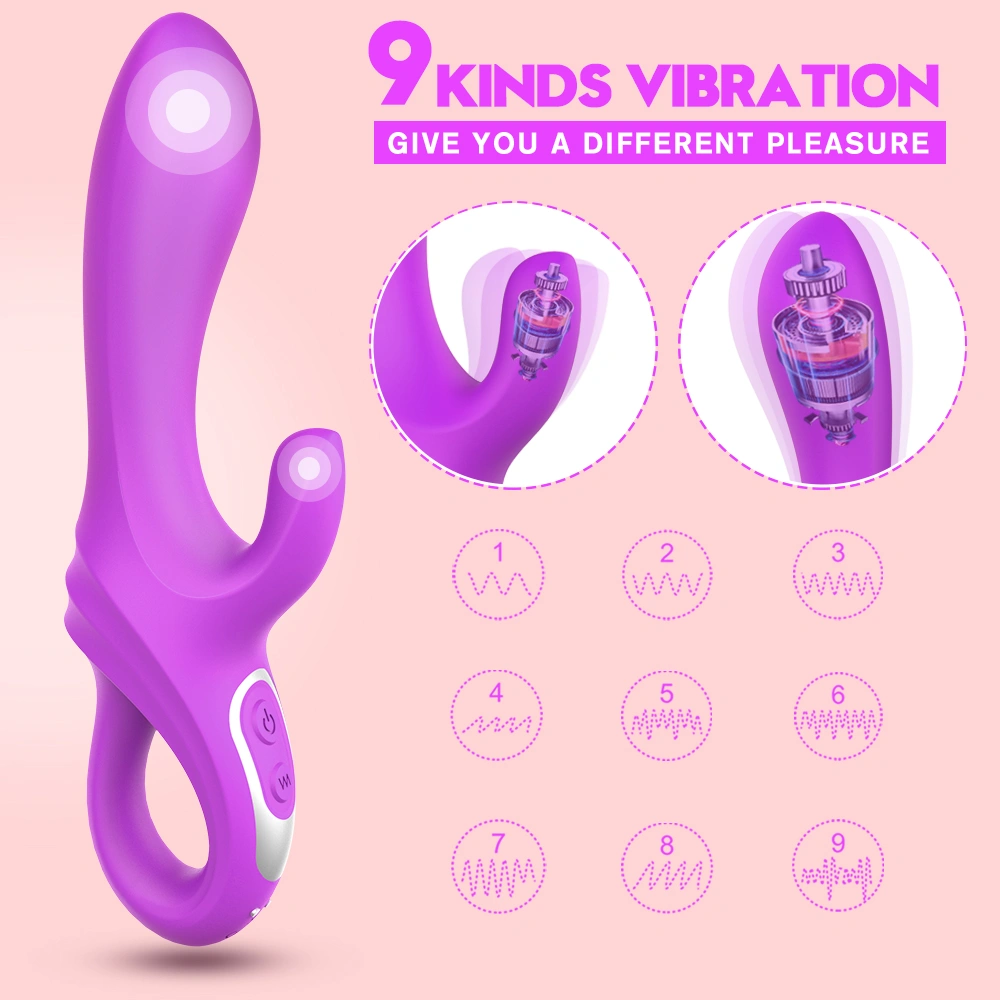 Kliitoristimulaattori kahden moottorin silikoni-dildo-vibraattori vesitiivis IPX7 HXR-brändin naisten seksituotteet S-S139