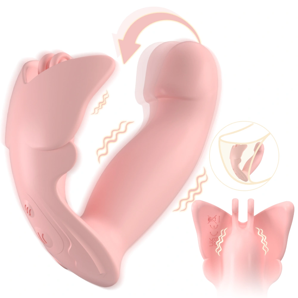 Opladenbare siliconen dildo G-spot clitoris massager dubbele vibrerende massager voor vrouwen S-S605