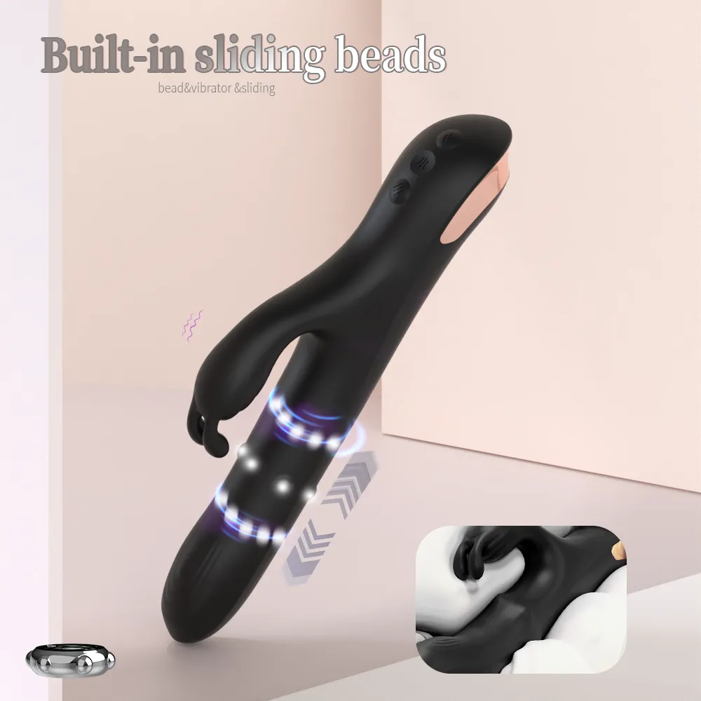 HXR S-S625 10-mallinen imutyyppinen G-pisteen ja klitorisärsykkeen vibratoitu silikoni-dildo vibrattori IPX7-vettä vastustuskykyinen