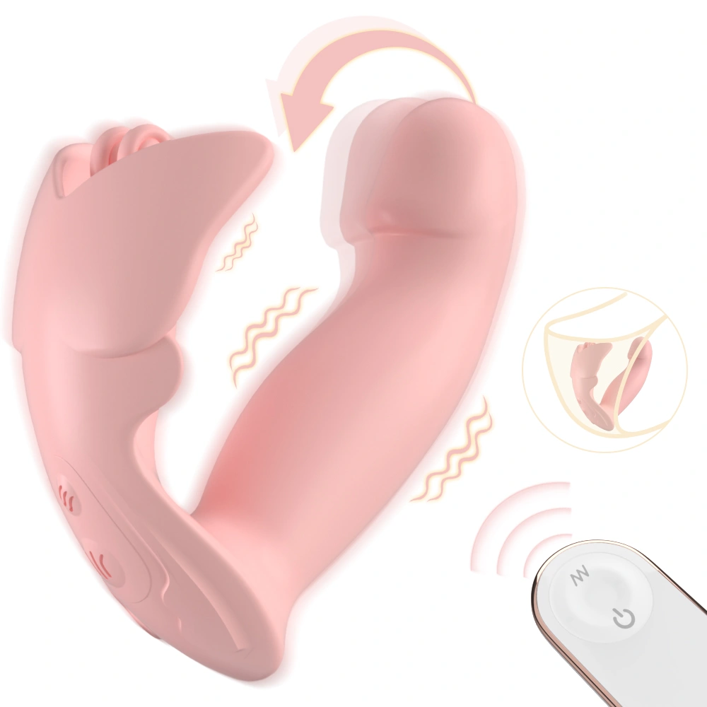 G-pisteen klitorisestimaattori kaksimoottorinen silikoni-dildo-vibraattori naisten seksituotteet S-S605-2