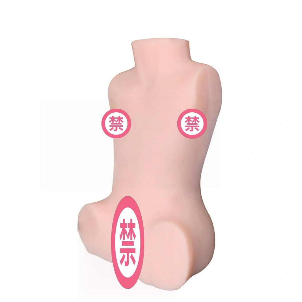 Egentlig halvkropps silikondukk, fast røv, realistisk vagina og anus, store bryster, sexdukk, egnet for mænd BJD-A032