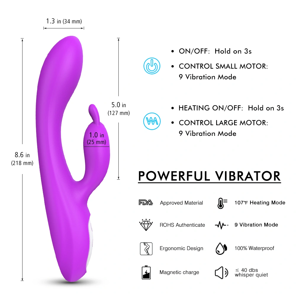 Kliitoristimulaattori kaksimoottorinen silikoni-dildo vibrattori naisten seksituotteet S-S103