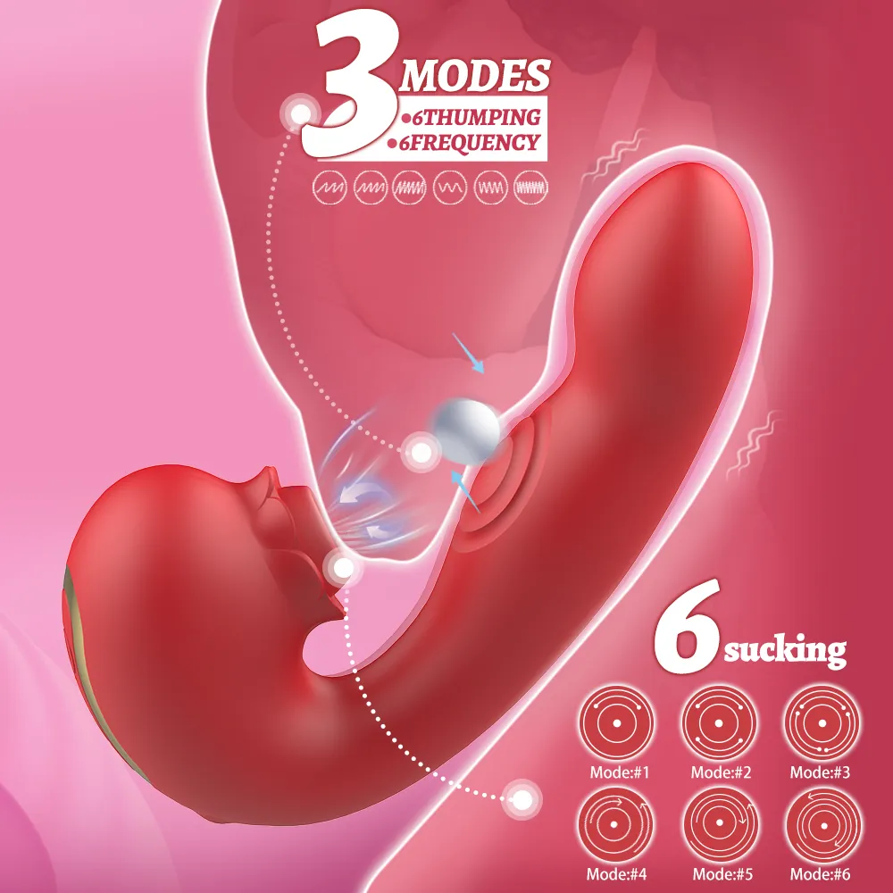 Vibrator sedutan dan getaran G-spot dan klitoris mini berkuasa baharu, mainan seksual wanita dewasa yang sesuai, vibrator penyedut faraj silikon S-S578