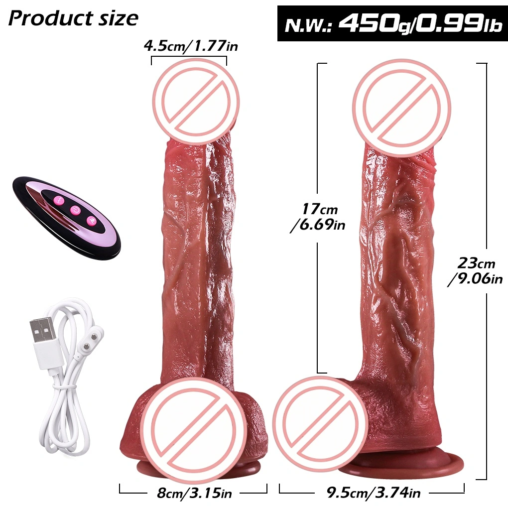 HXR Realistische Silicone Dildo Zacht Textuur As Sterke zuignap Waterdichte Adult Persoonlijke Massager Zonder Batterij 450 Gram