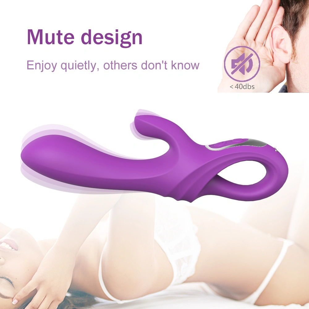 Dual Motor Clitoral Stimulator Silicone Dildo Vibrator S-S139
