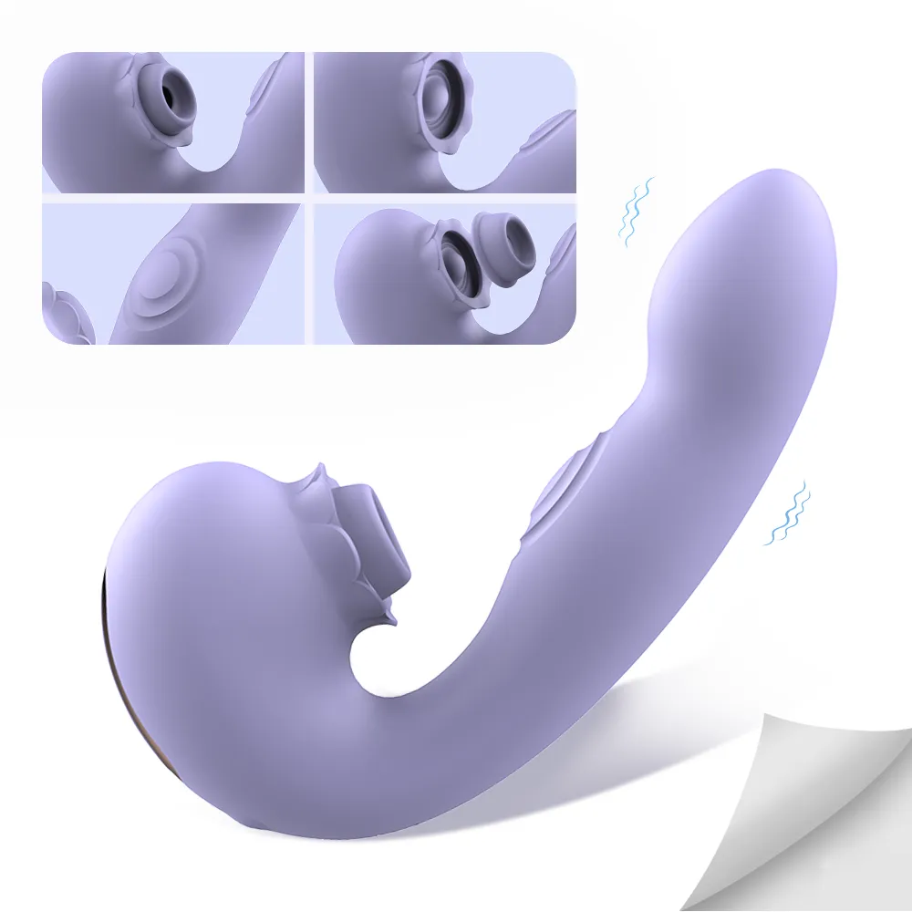 Brinquedo multifuncional de massagem para mulheres - Massagem para ponta G e clitóris - Sucção para mulheres tipo língua - S-S578