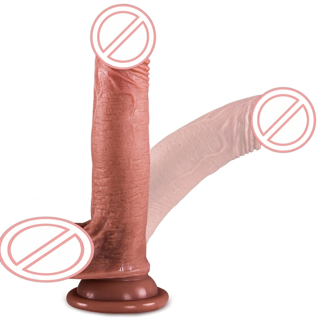 Erittäin realistinen lihamainen naisten itsetyydytys- ja seksilelu, portaatilla myytävä kannettava silikoniin valmistettu imuriin varustettu imitoidun penis - BJD-E024-2-J
